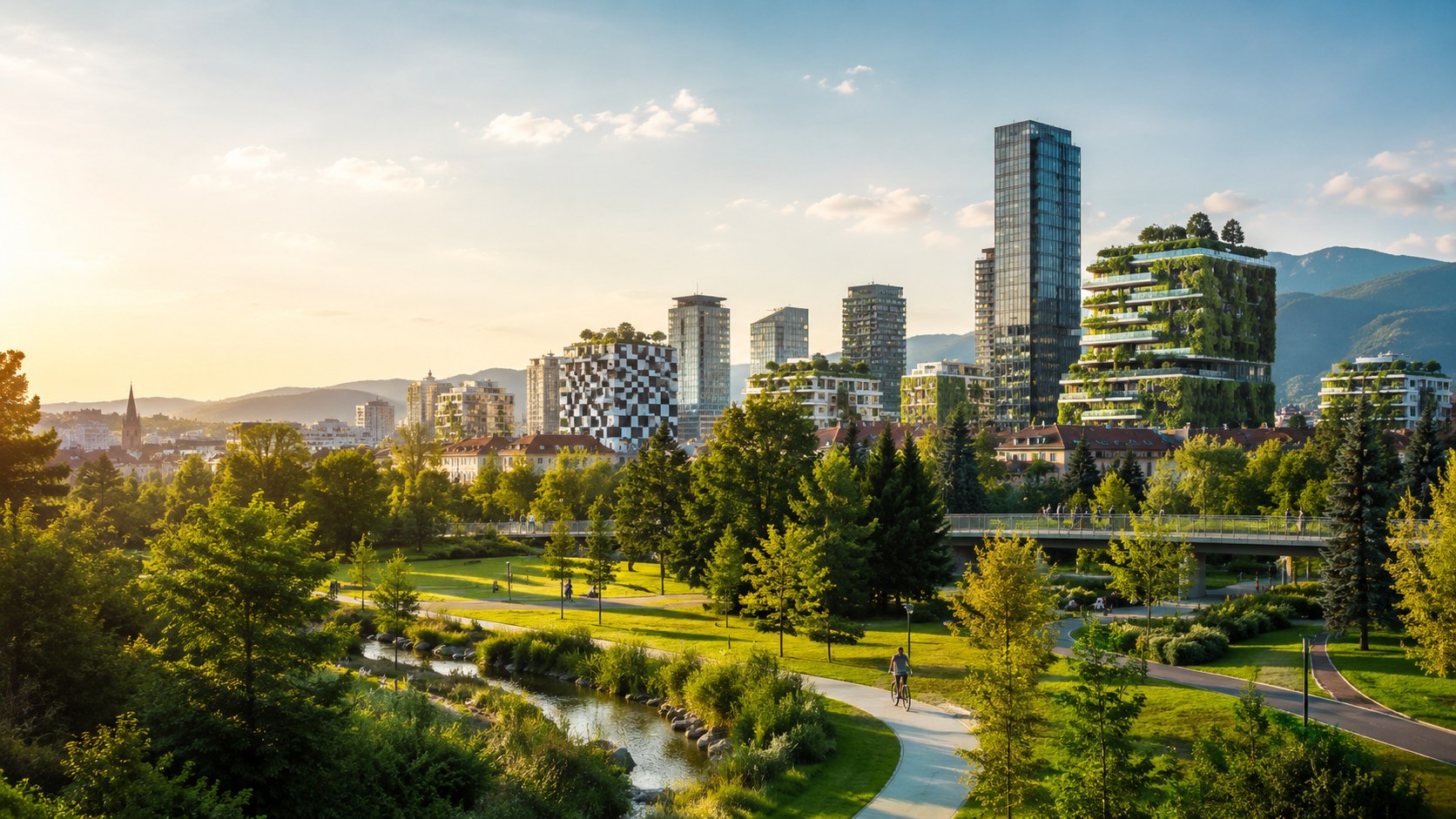 Zeleni gradski park i suvremena urbana četvrt